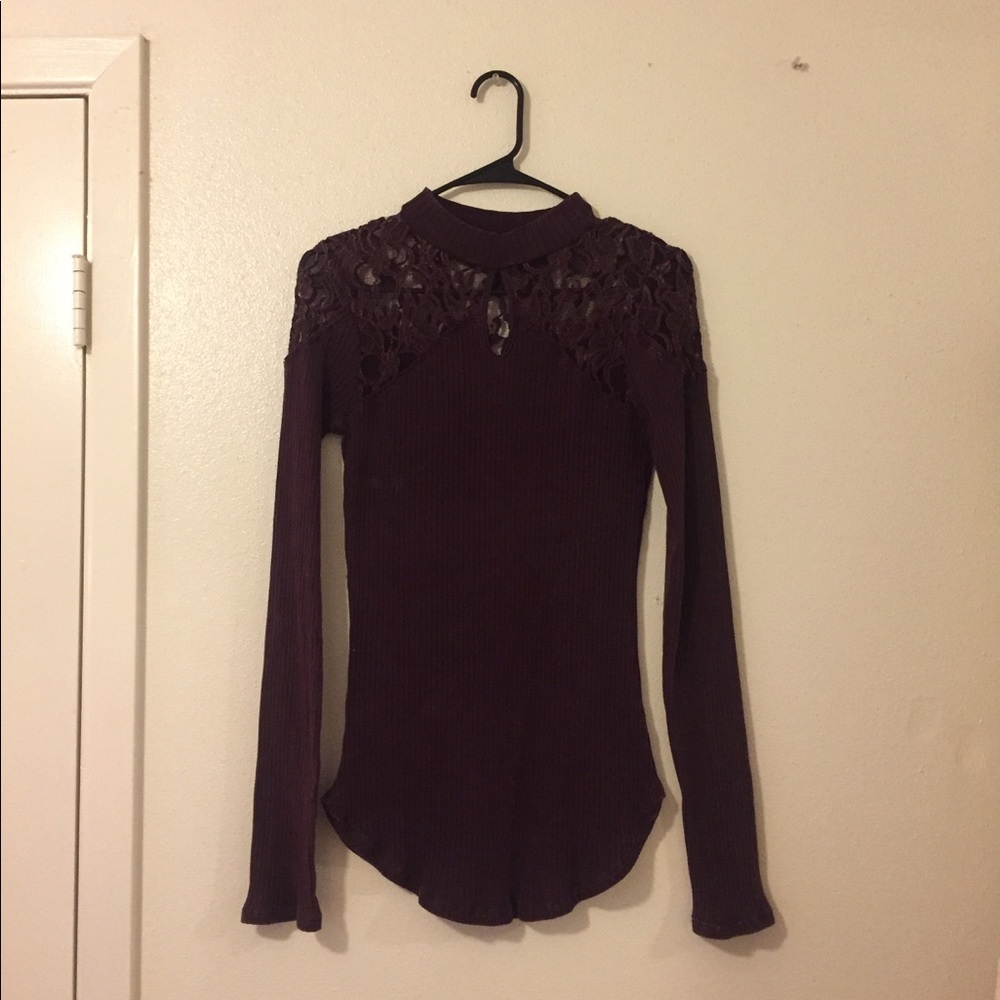 Free People Lacey Long Sleeve with Key Hole